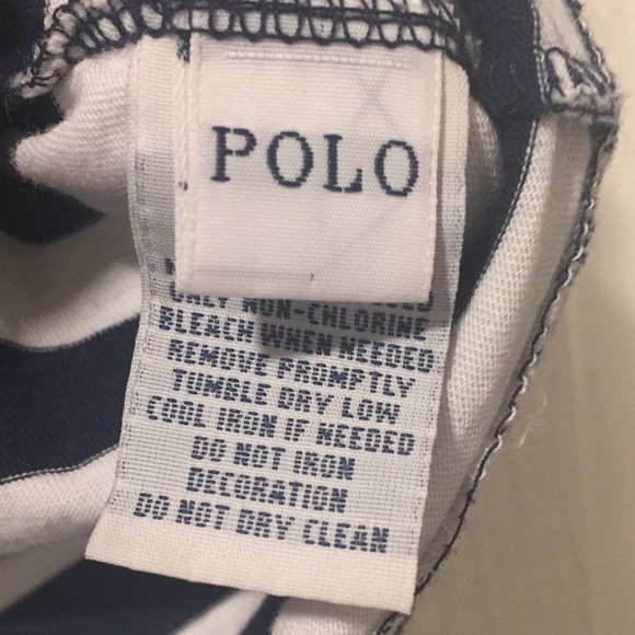 Ralph Lauren M Navy/White Striped Short Sleeve Top - Picture 5 of 7